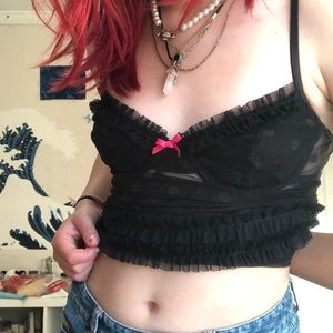 black lingerie dress